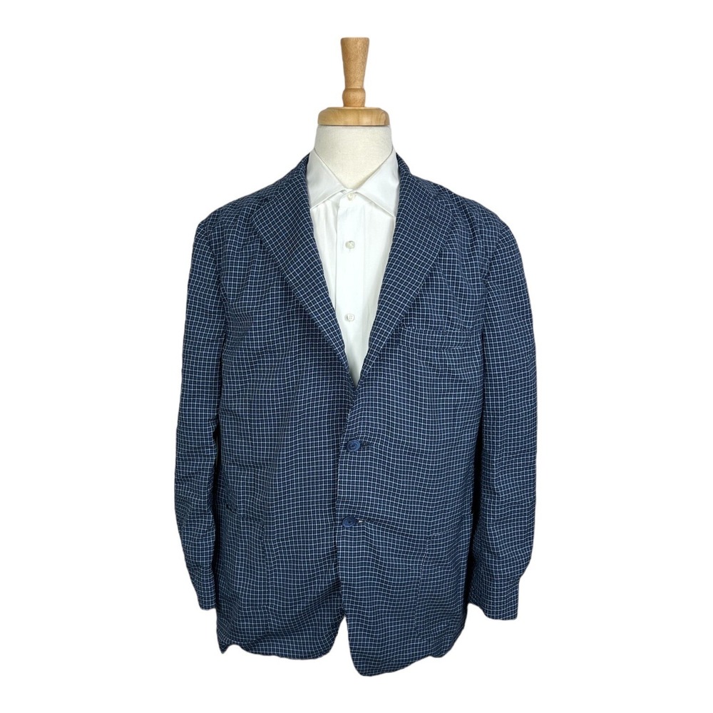 Samuelsohn Blue Cerruti Oxygen Wool Unstructured Blazer 40S 8J316G
